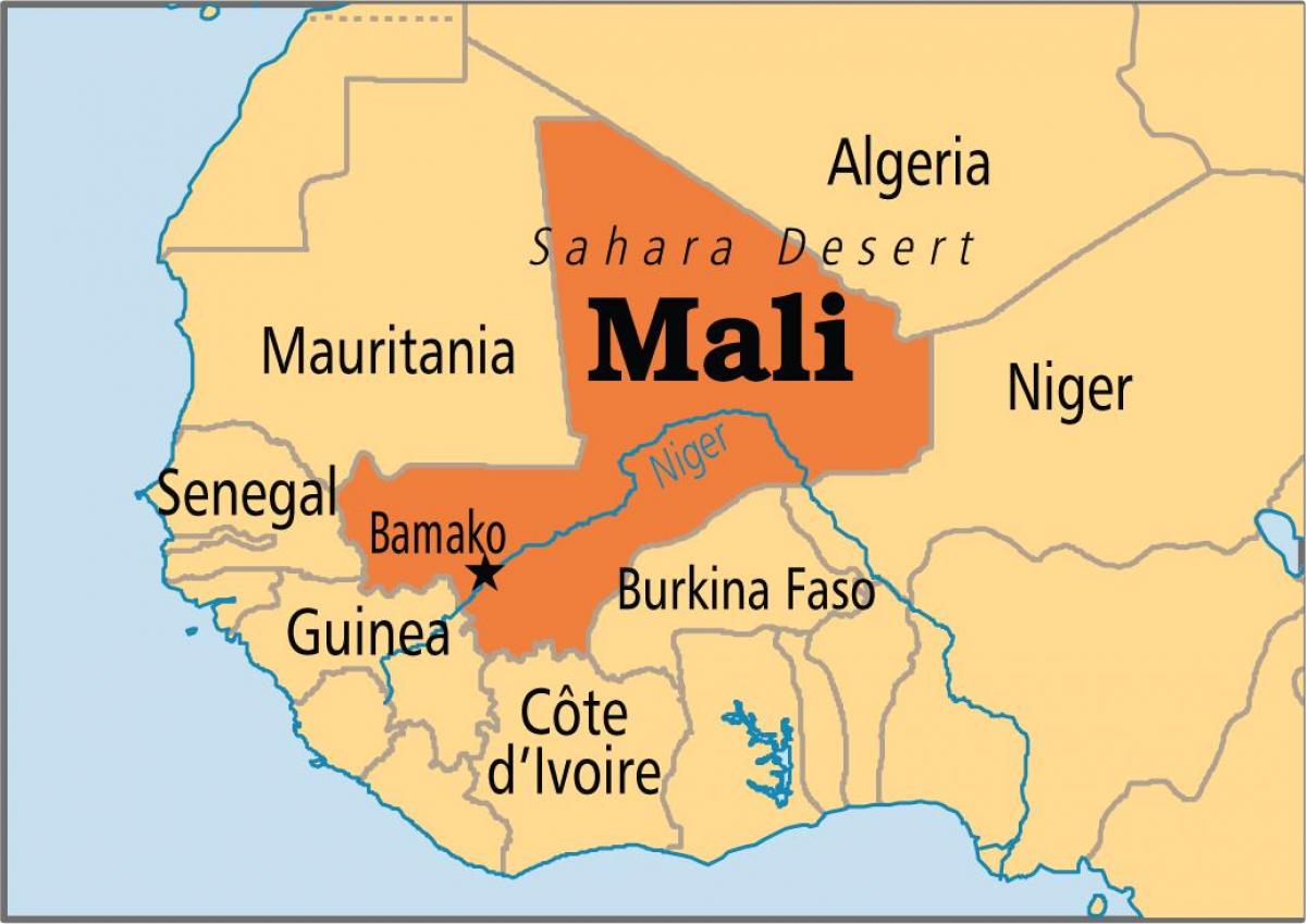 Kaart van bamako Mali