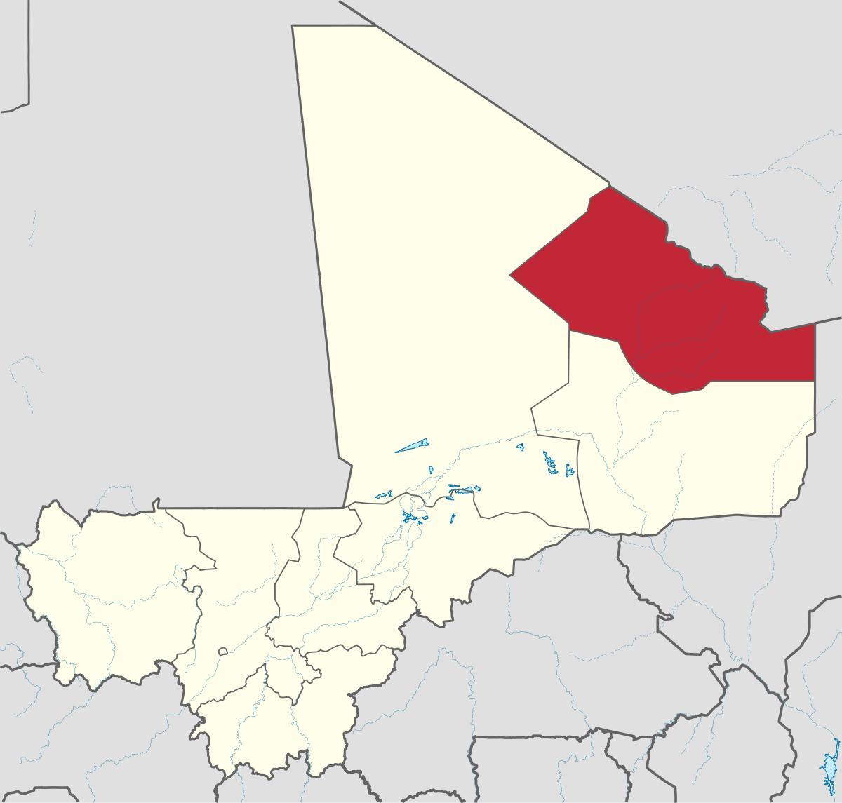 Kaart van kidal Mali