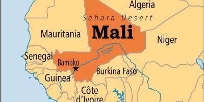 Kaart van bamako Mali