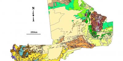 Kaart van Mali goud myne